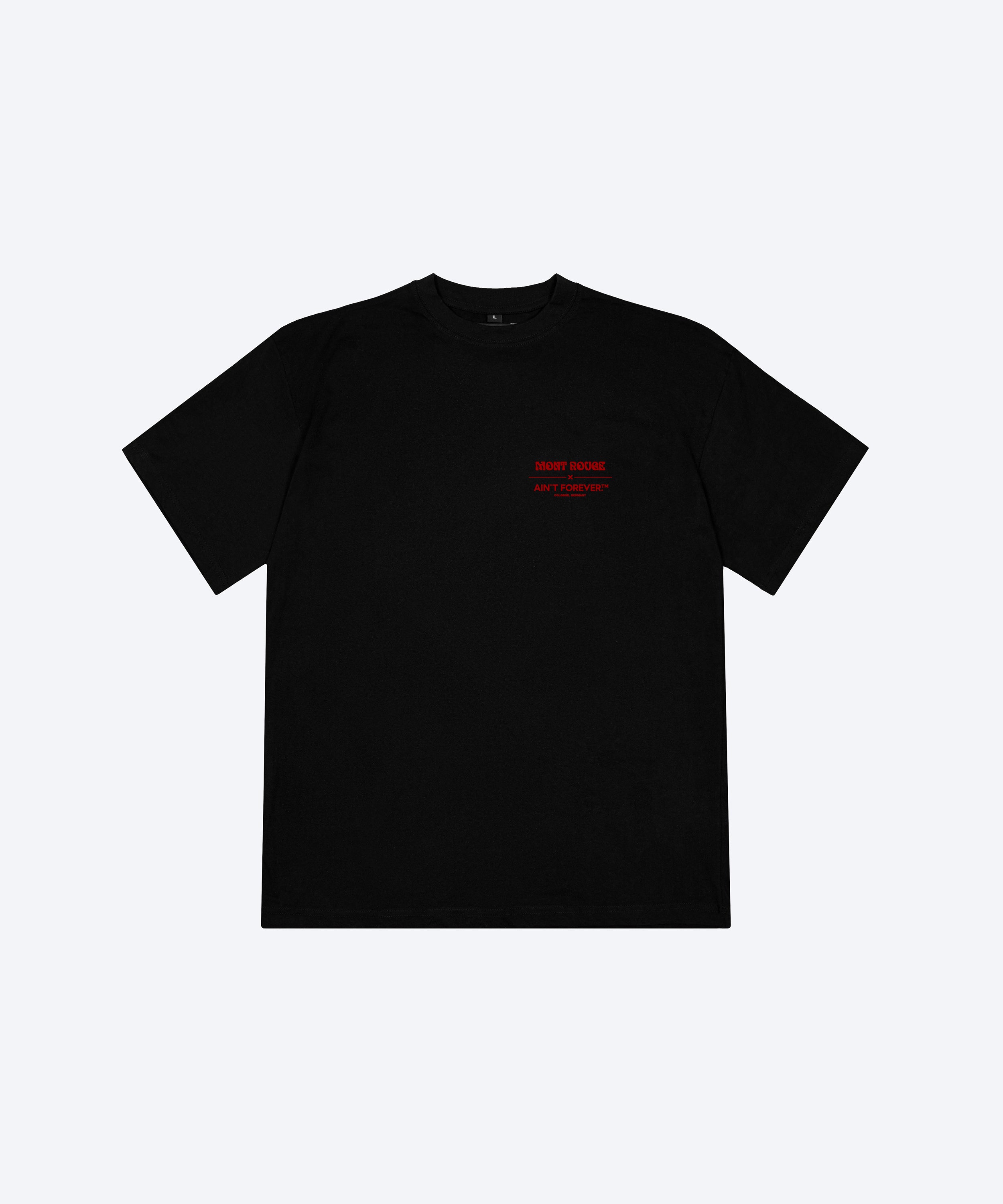 FOREVER ON THE GUESTLIST T-SHIRT (BLACK / MONT ROUGE)
