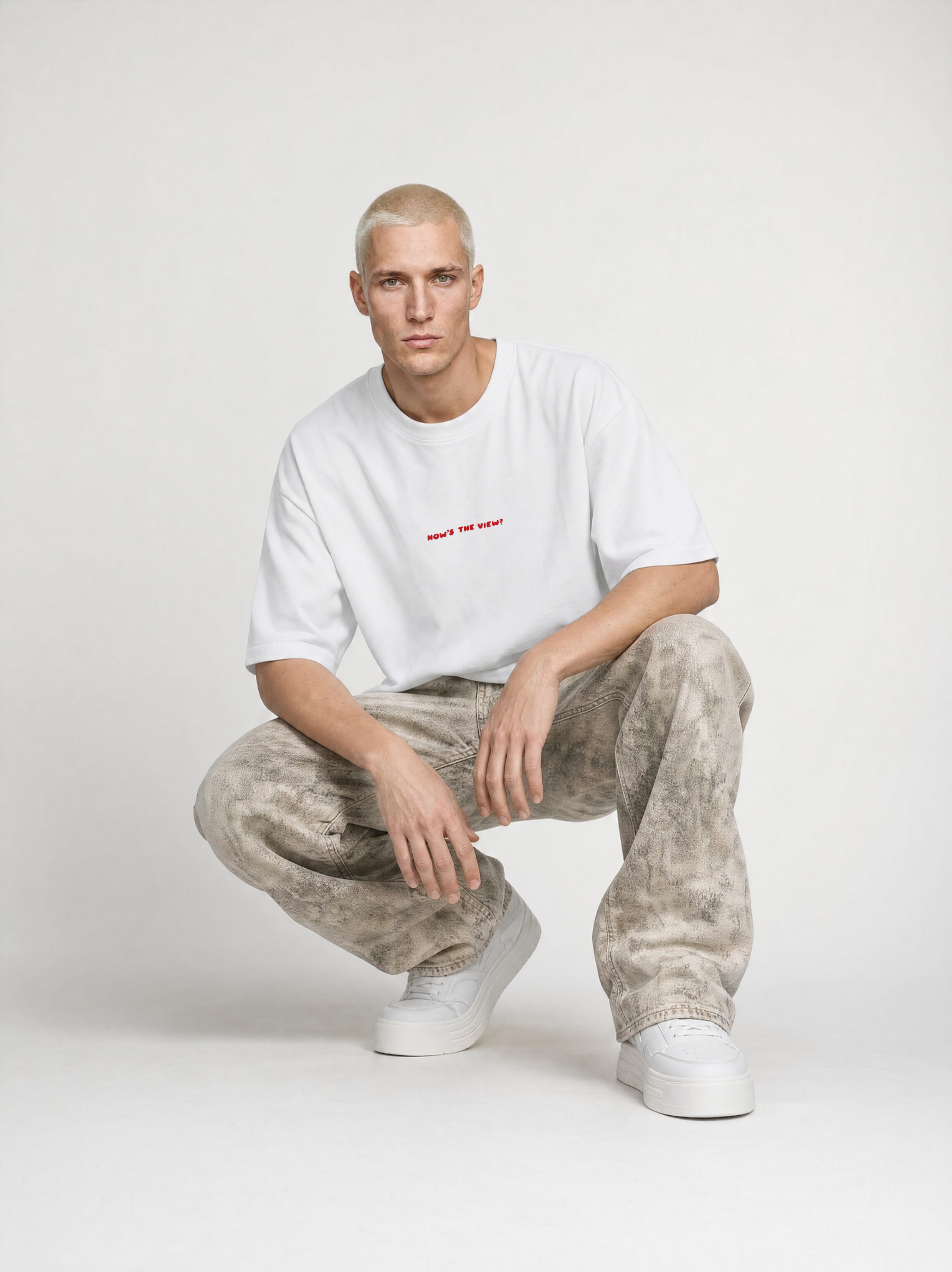 "HOW'S THE VIEW?" OVERSIZED T-SHIRT