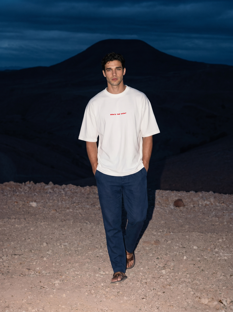 "HOW'S THE VIEW?" OVERSIZED T-SHIRT