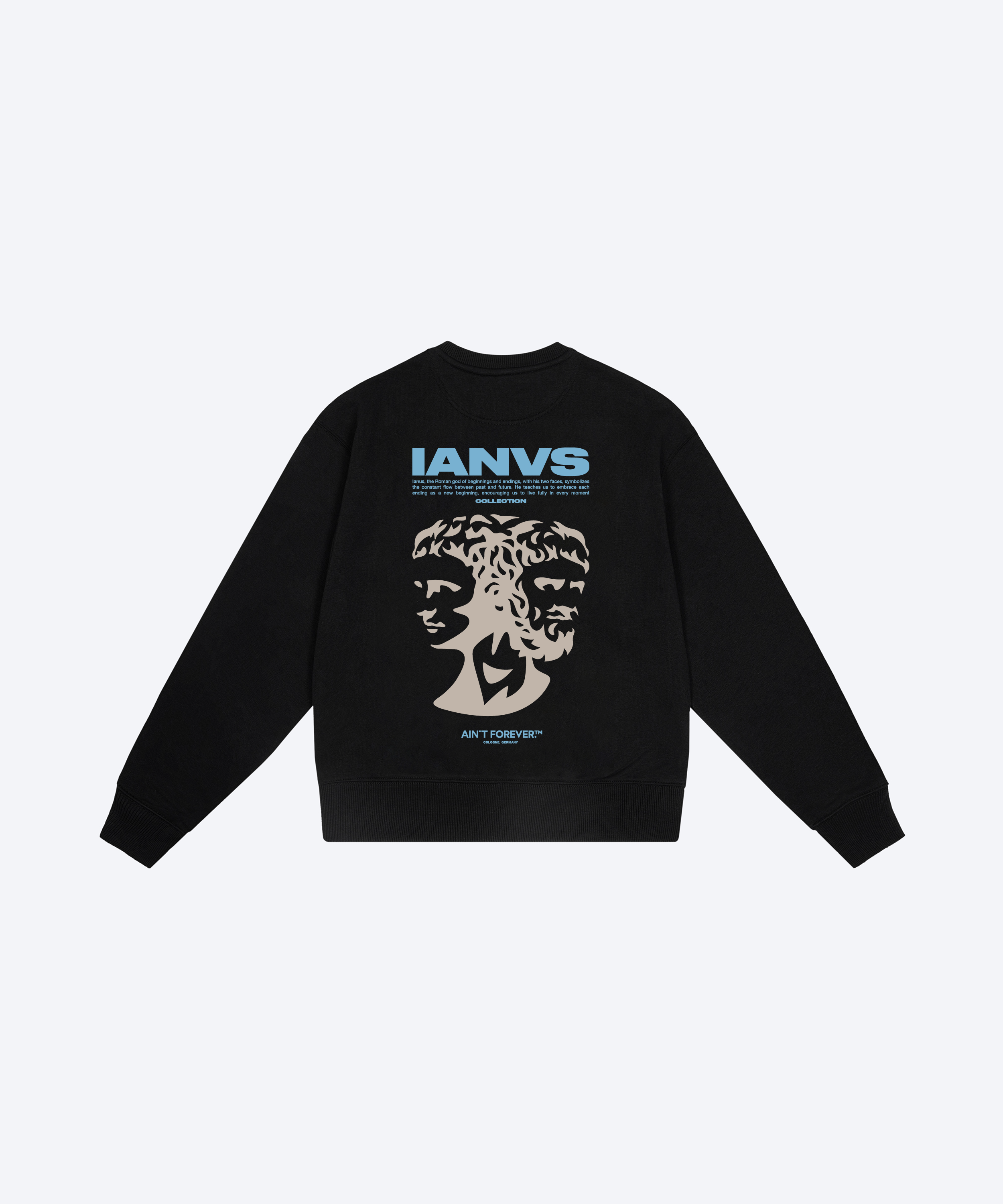 THE IANVS SWEATSHIRT (BLACK/LIGHTBLUE/BEIGE)