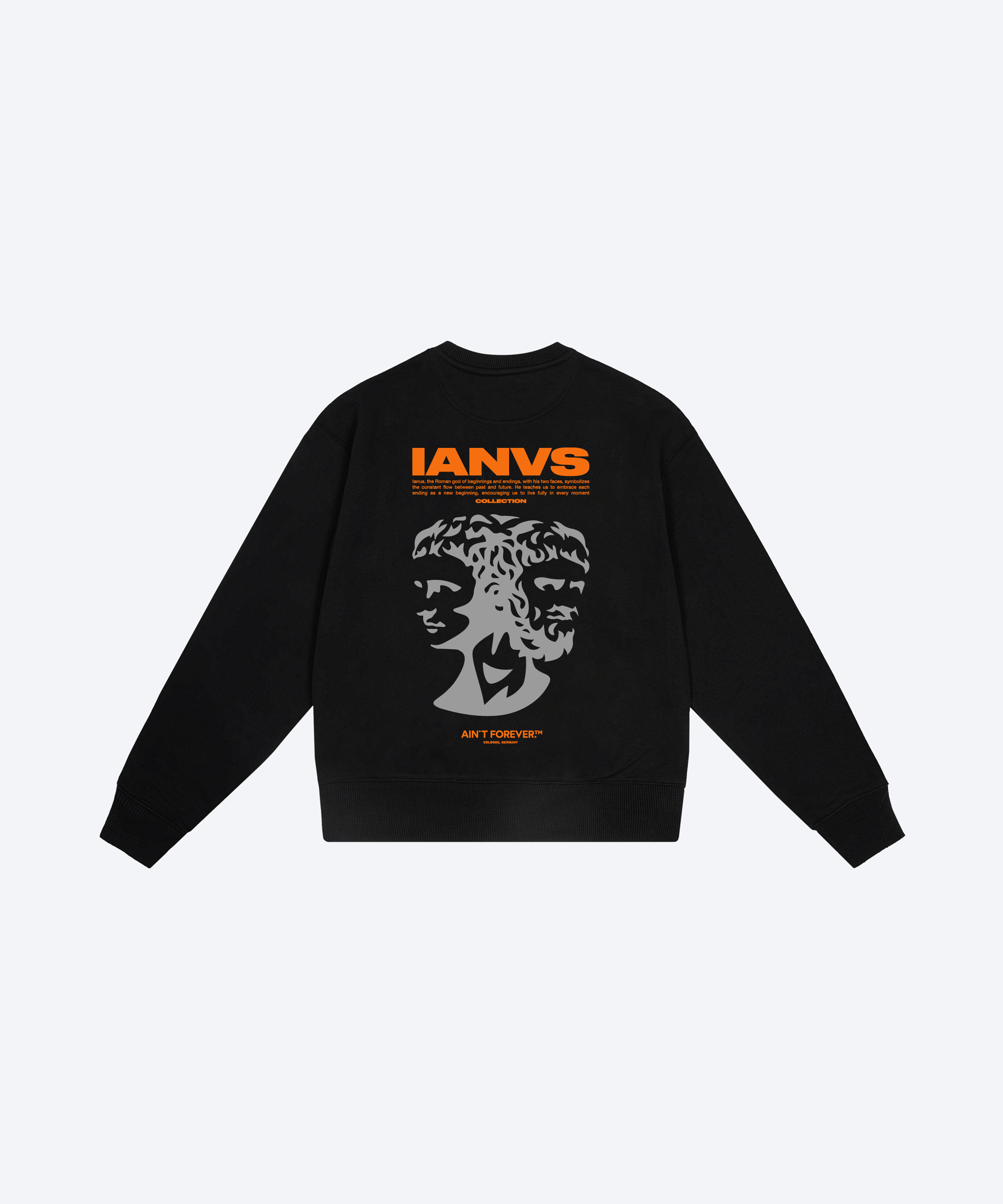 THE IANVS SWEATSHIRT (BLACK/ORANGE/GREY)