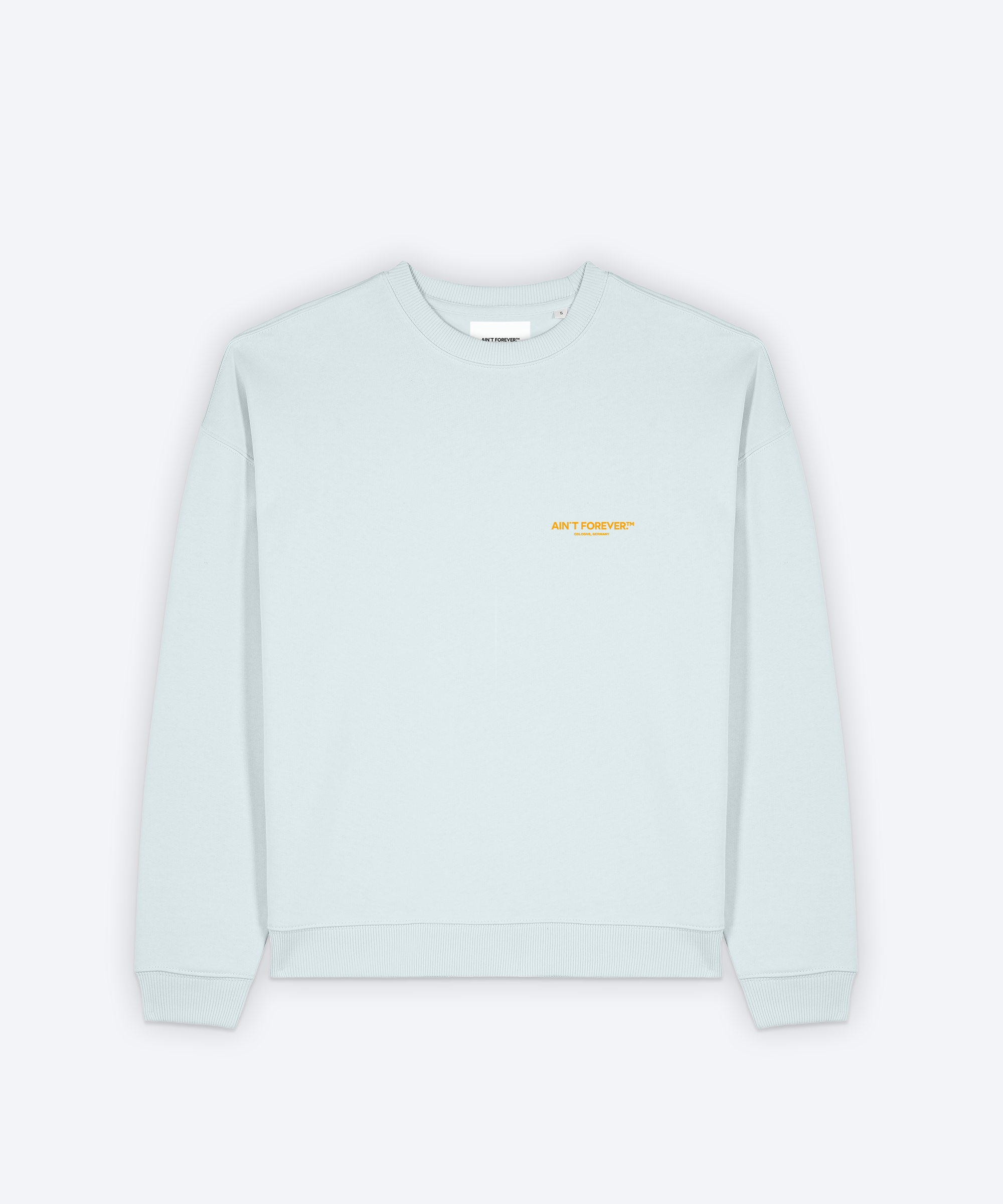 THE ESSENTIAL SWEATSHIRT (BLUE ICE/ORANGE)