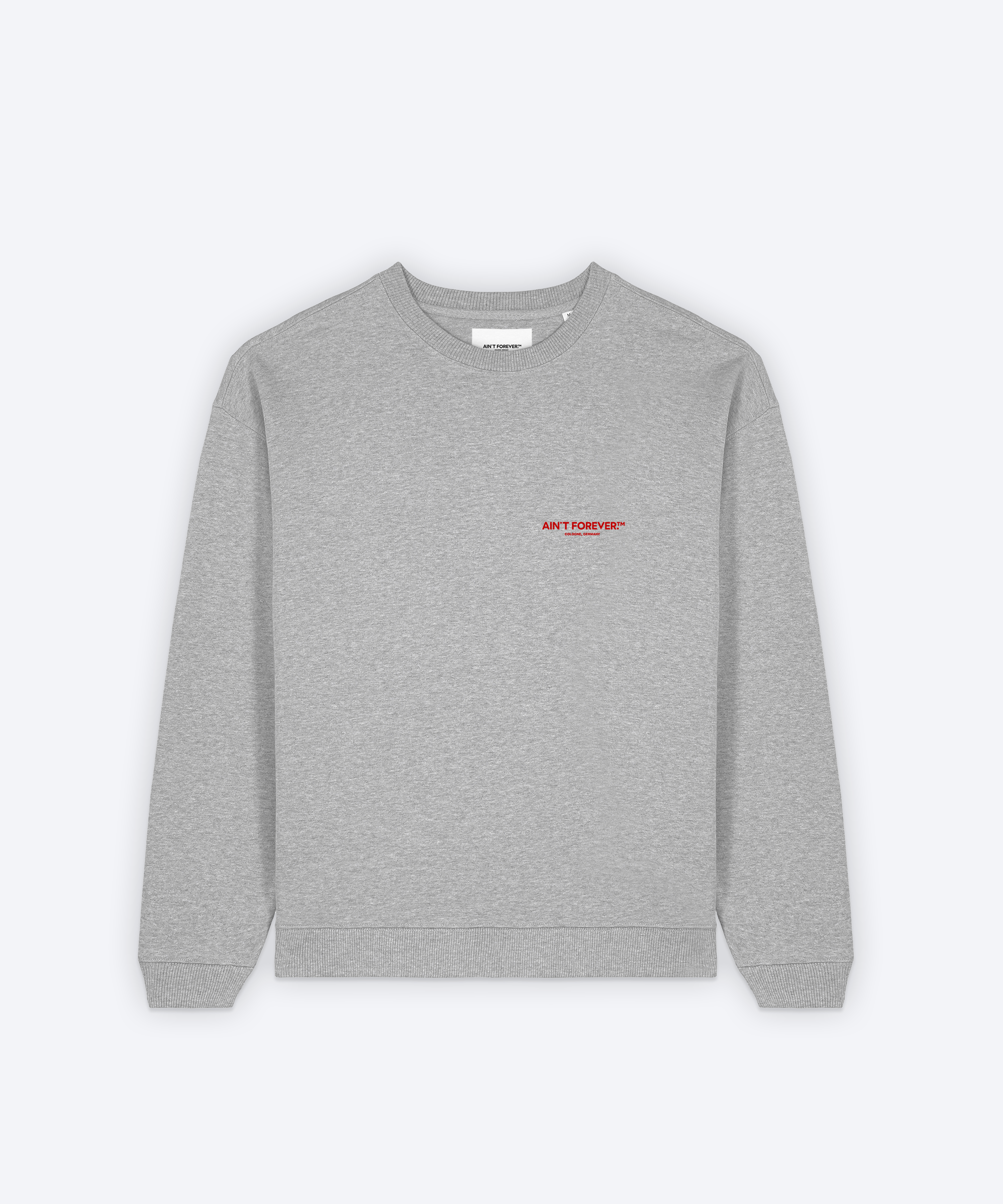 THE ESSENTIAL SWEATSHIRT (HEATHER GREY/RED)
