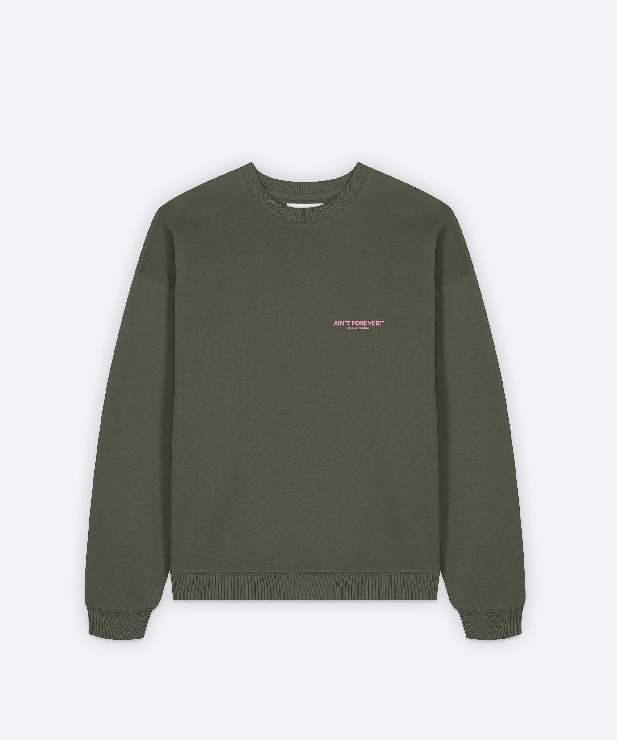 THE ESSENTIAL SWEATSHIRT (KHAKI/PINK)