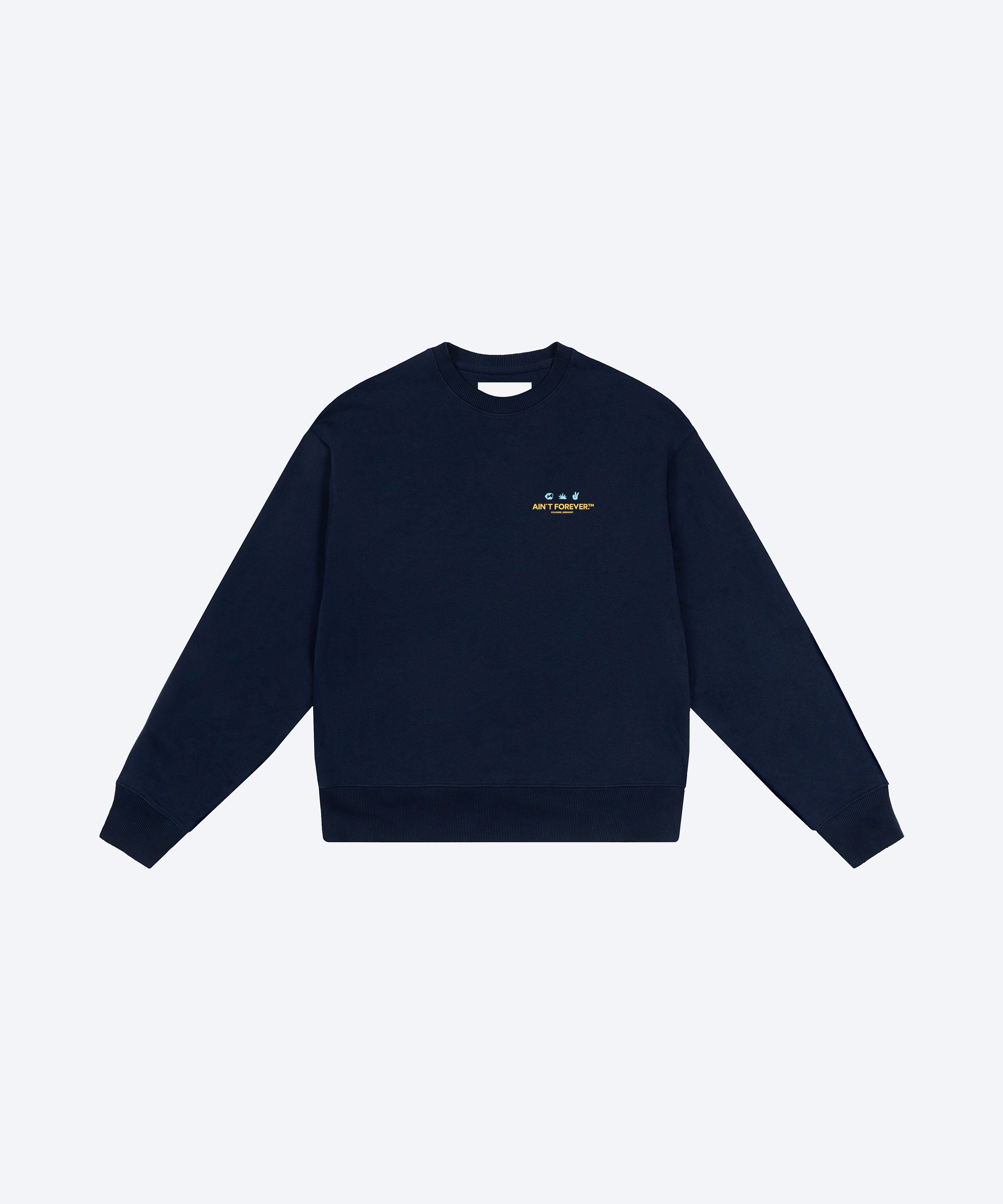 THE "HOT GIRLS DRINK TEQUILA" SWEATSHIRT (NAVY/YELLOW/LIGHT BLUE)