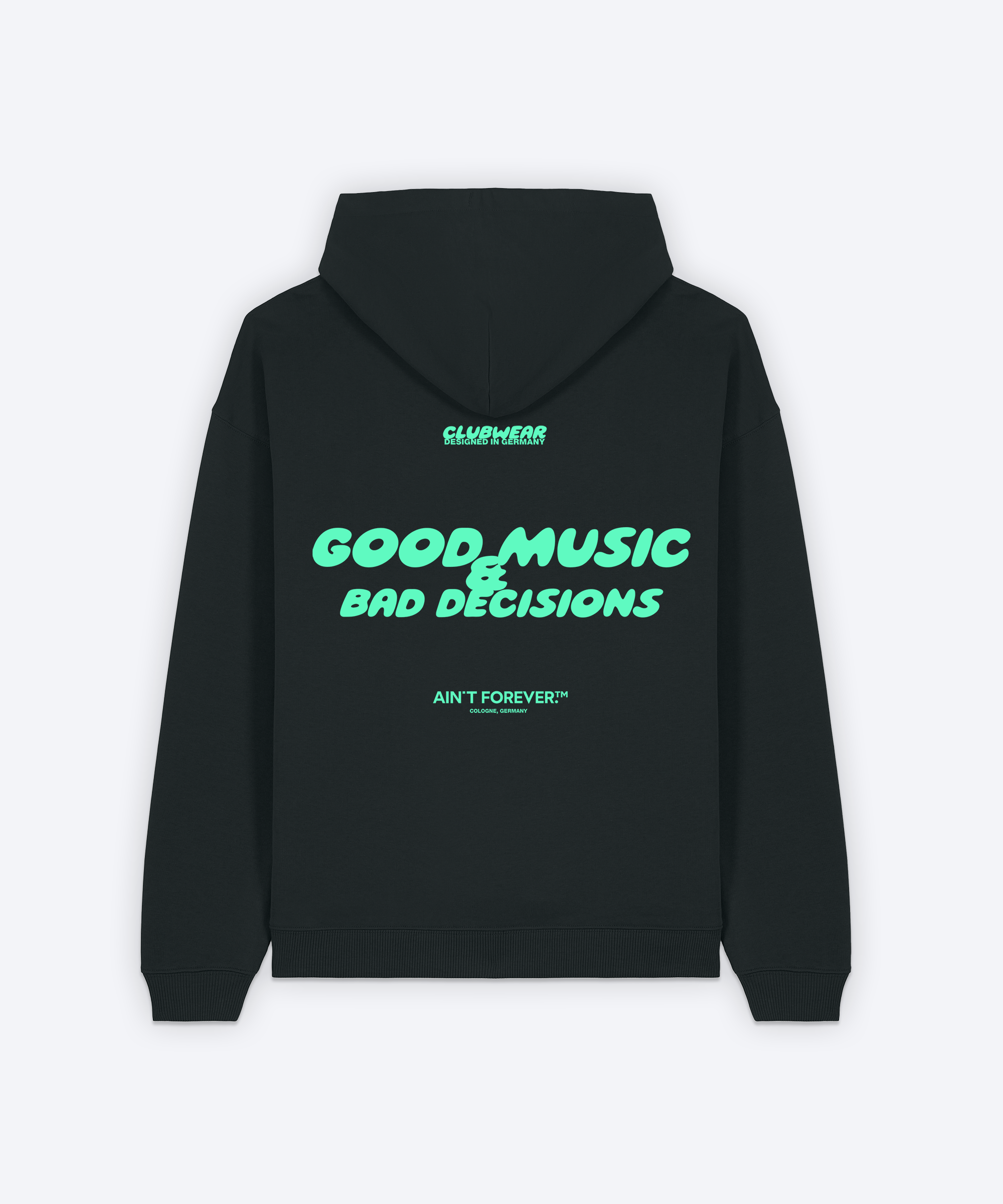 GOOD MUSIC & BAD DECISIONS HOODIE (BLACK)