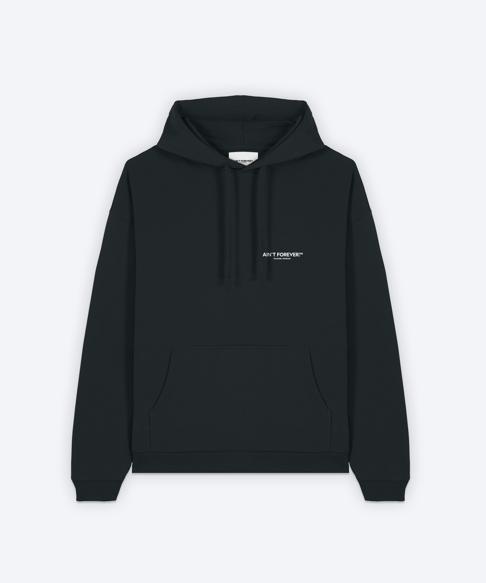 THE ESSENTIAL HOODIE (BLACK/WHITE)