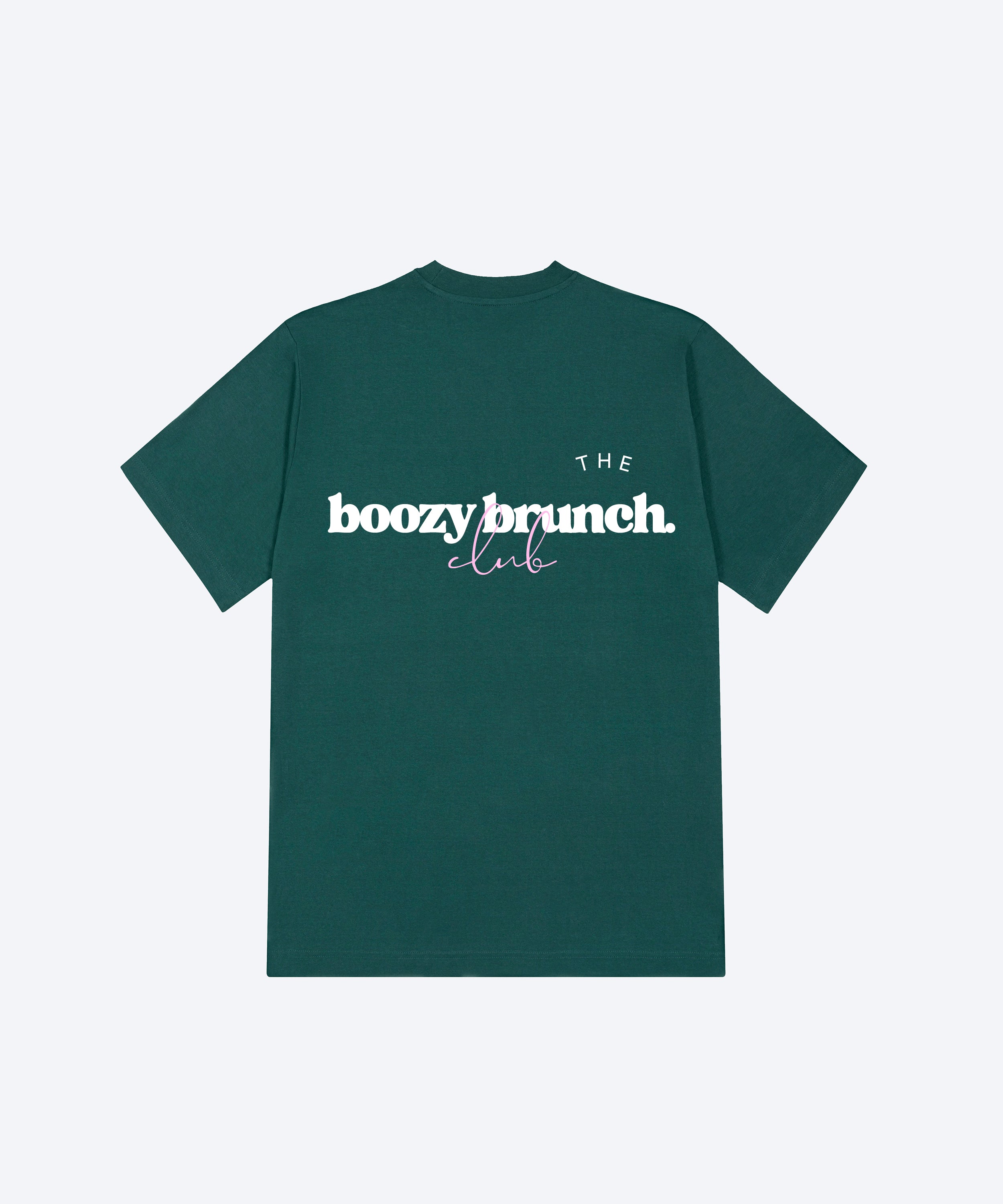 THE BOOZY BRUNCH CLUB T-SHIRT (GLAZED GREEN)