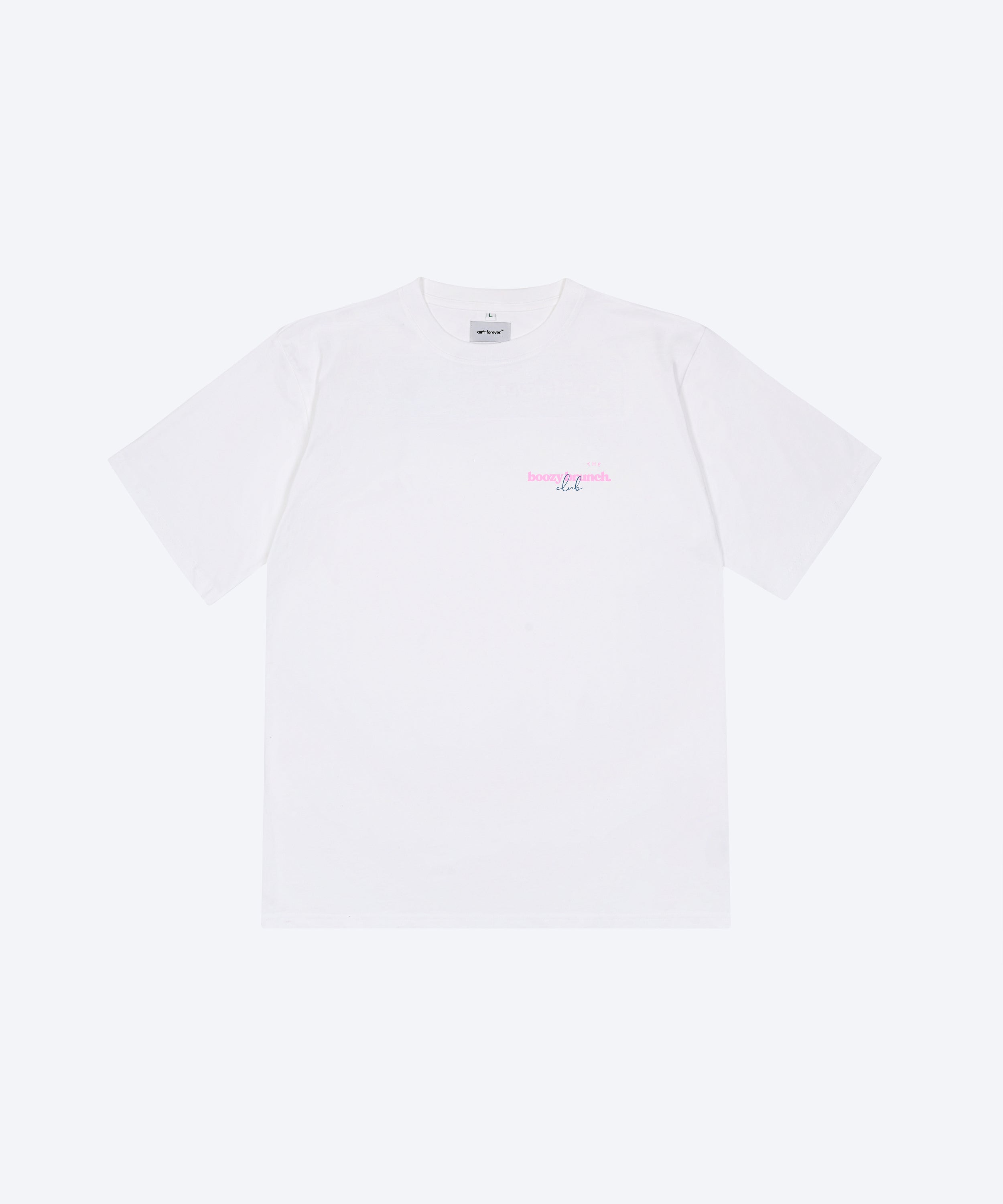 THE BOOZY BRUNCH CLUB T-SHIRT (WHITE / PINK)