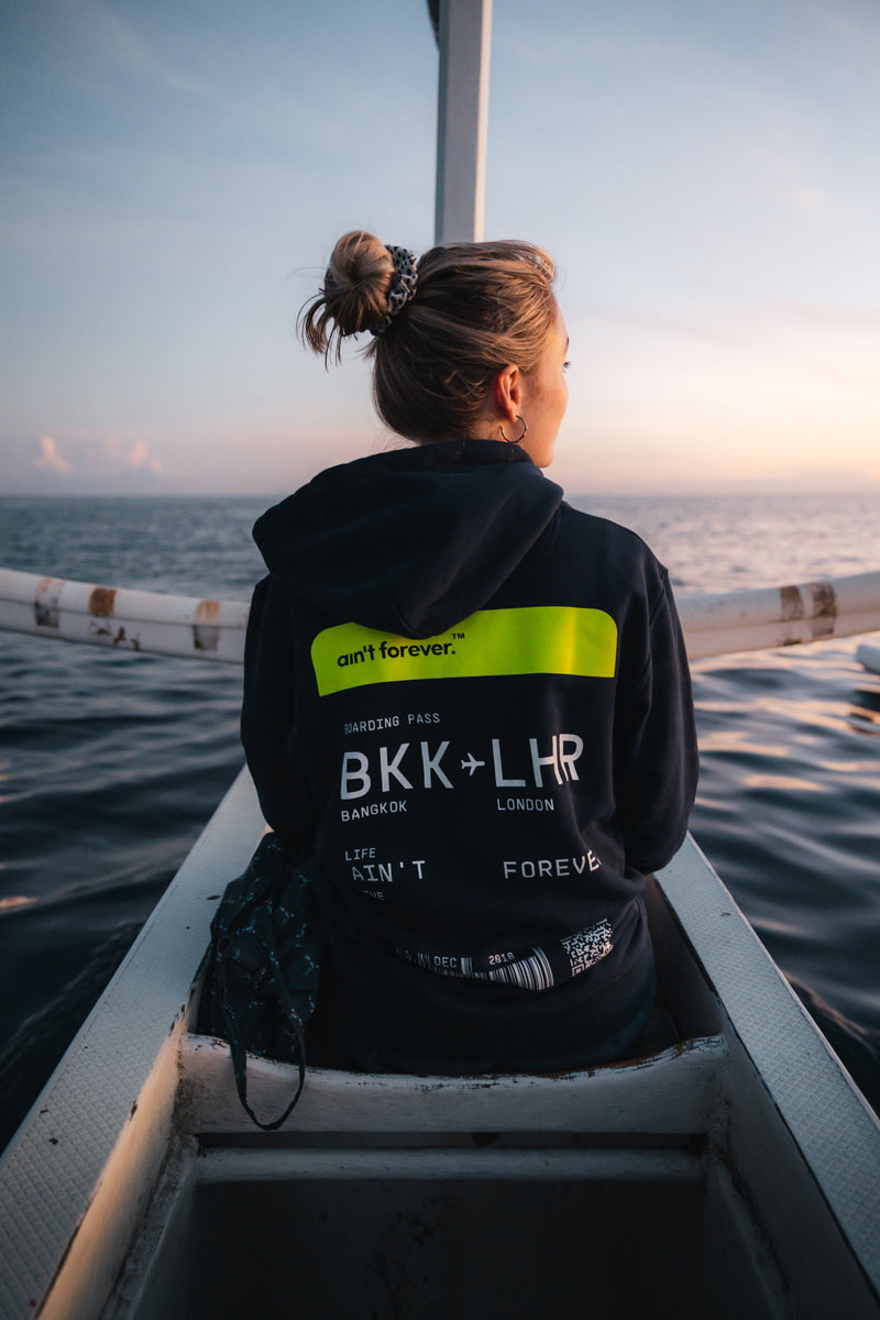 THE ORIGINAL BOARDING PASS HOODIE