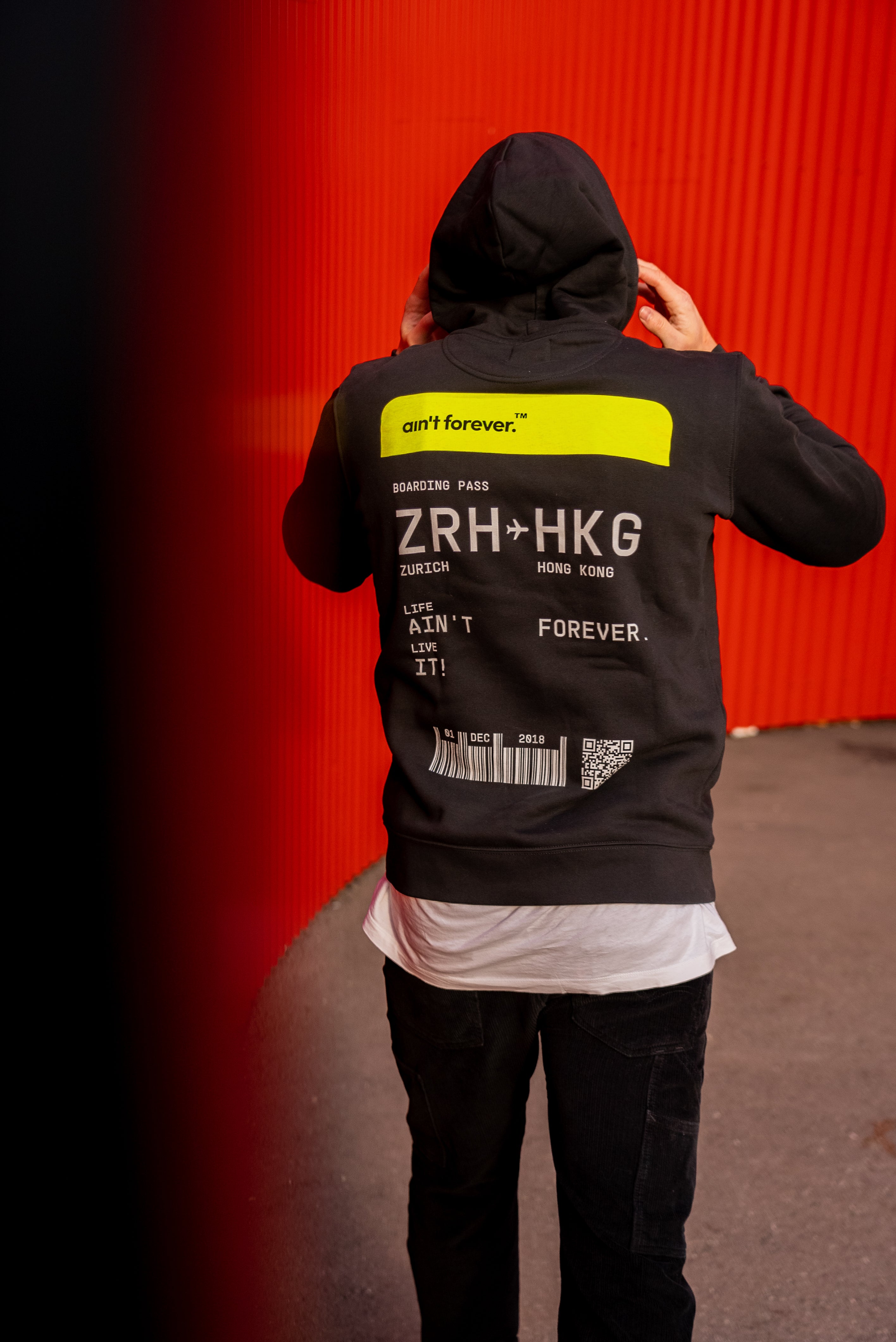 THE ORIGINAL BOARDING PASS HOODIE