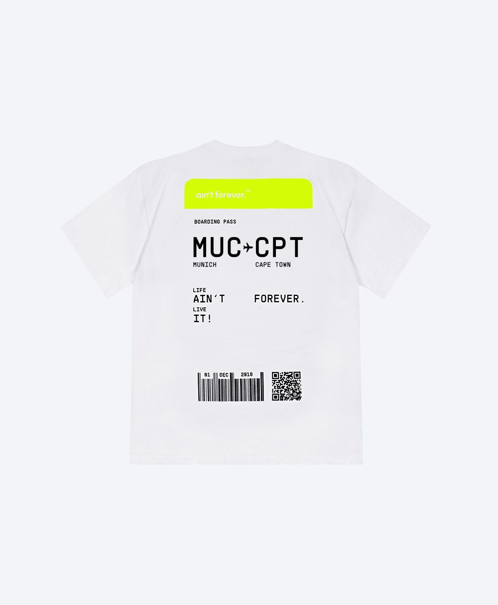THE OVERSIZED BOARDING PASS T-SHIRT (MUC - CPT)