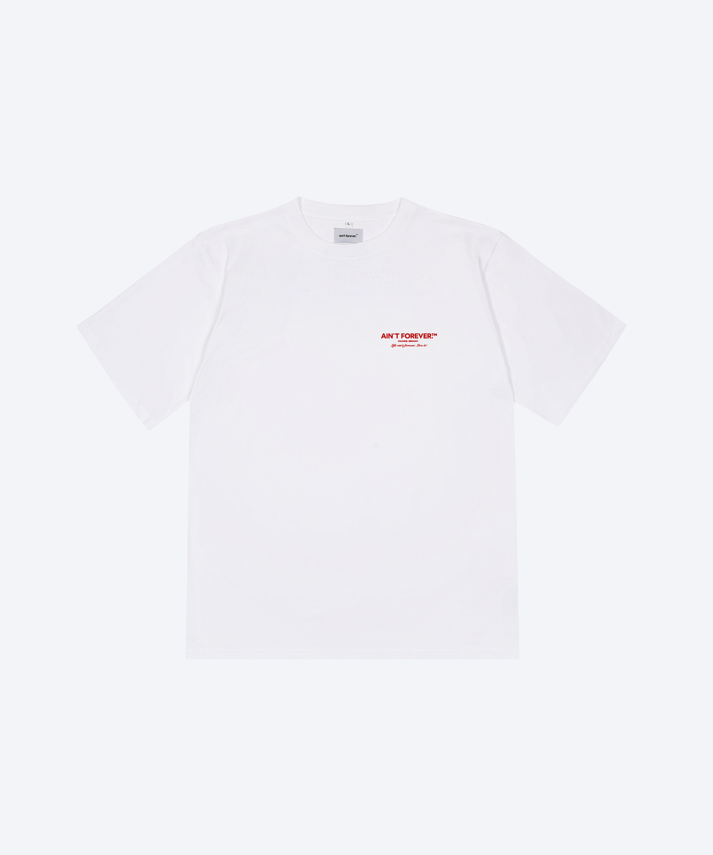 THE OVERSIZED LIVE IT! T-SHIRT (WHITE / RED)